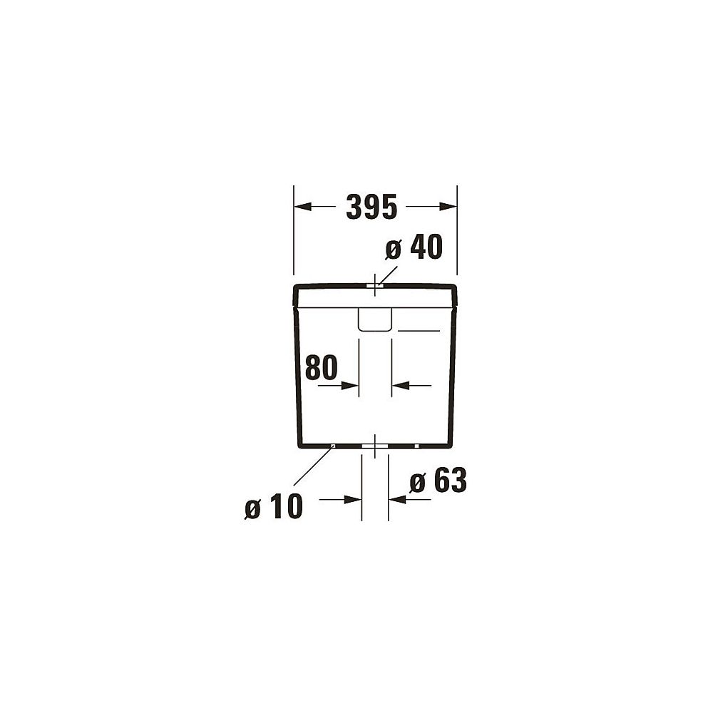 Duravit Happy D.2 Spülkasten aus Keramik 160x395x395mm, Weiß, WonderGliss, 6/3l, D... DURAVIT-09341000051 4021534848902 (Abb. 6)
