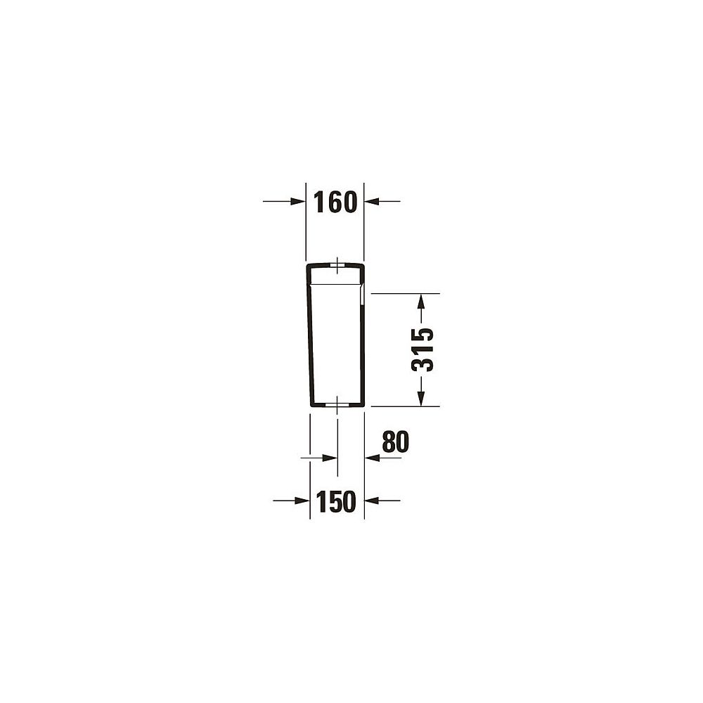 Duravit Happy D.2 Spülkasten aus Keramik 160x395x395mm, Weiß, WonderGliss, 6/3l, D... DURAVIT-09341000051 4021534848902 (Abb. 8)