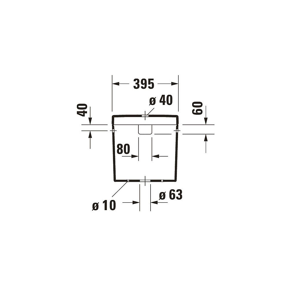 Duravit Happy D.2 Spülkasten aus Keramik 160x395x395mm, Weiß, 6/3l, Dual Flush, Was... DURAVIT-0934000005 4021534848865 (Abb. 6)
