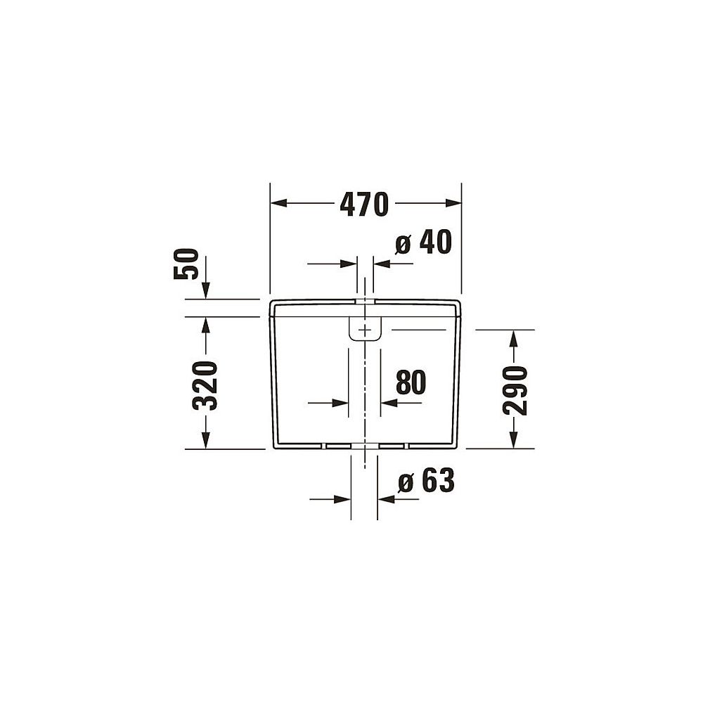 Duravit Starck 3 Spülkasten aus Keramik 200x470x370mm, Weiß, 6/3l, Dual Flush, Wass... DURAVIT-0928100005 4021534427770 (Abb. 6)