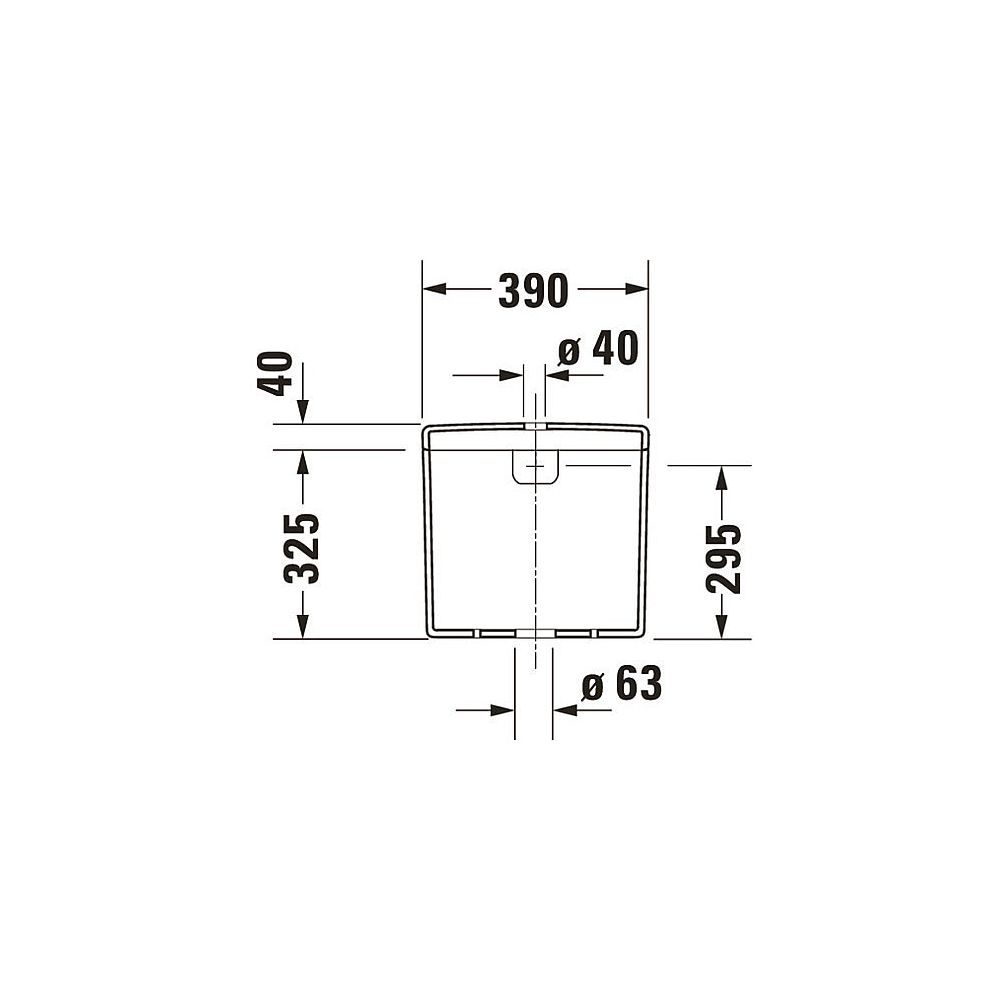 Duravit Starck 3 Spülkasten aus Keramik 180x390x365mm, Weiß, WonderGliss, 6/3l, Du... DURAVIT-09201000051 4021534271182 (Abb. 7)