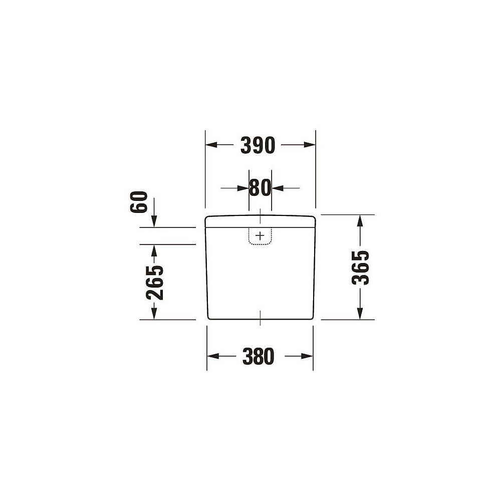 Duravit Starck 3 Spülkasten aus Keramik 180x390x365mm, Weiß, WonderGliss, 6/3l, Du... DURAVIT-09201000051 4021534271182 (Abb. 8)