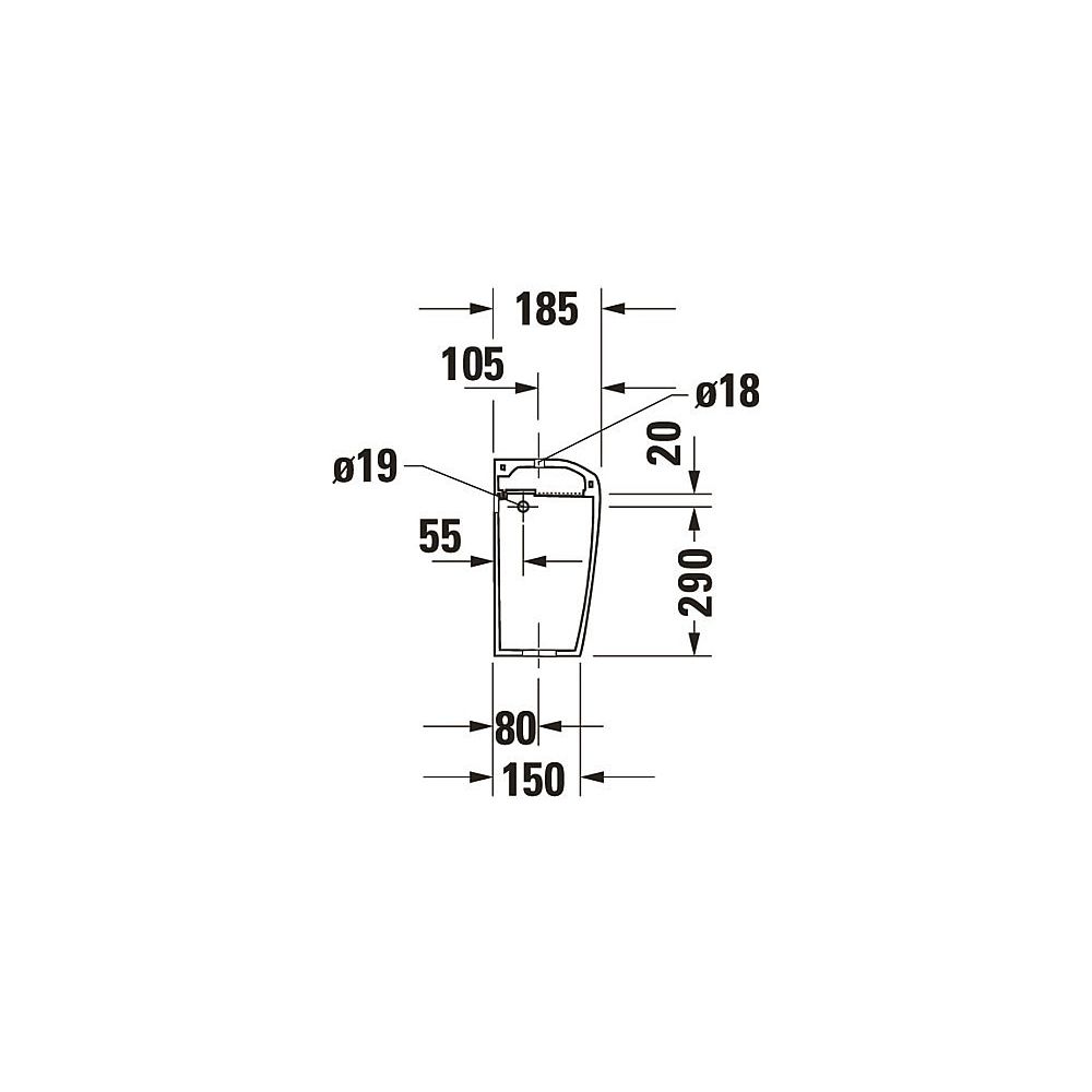 Duravit Design Classics Lago Spülkasten aus Keramik 185x420x365mm, Weiß, 6/3l, Dual... DURAVIT-0874000005 4021534270772 (Abb. 8)