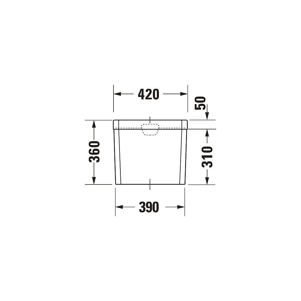 Duravit Serie 1930 Spülkasten aus Keramik 170x420x360mm, Weiß, WonderGliss, 6/3l, ... DURAVIT-08722000051 4021534270611 (Abb. 9)