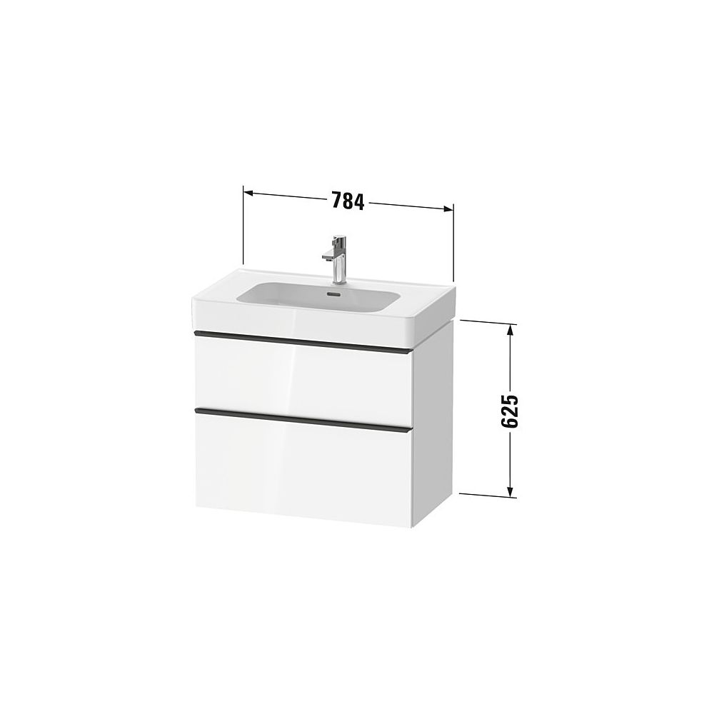Duravit D-Neo Waschtischunterbau wandhäng. 452x784x625mm Eiche Marmoriert Matt... DURAVIT-DE4377034550000 4067116349146 (Abb. 2)