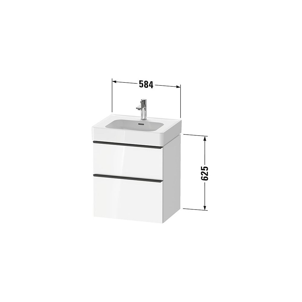 Duravit D-Neo Waschtischunterbau wandhäng. 452x584x625mm Eiche Marmoriert Matt... DURAVIT-DE4376034550000 4067116349078 (Abb. 2)