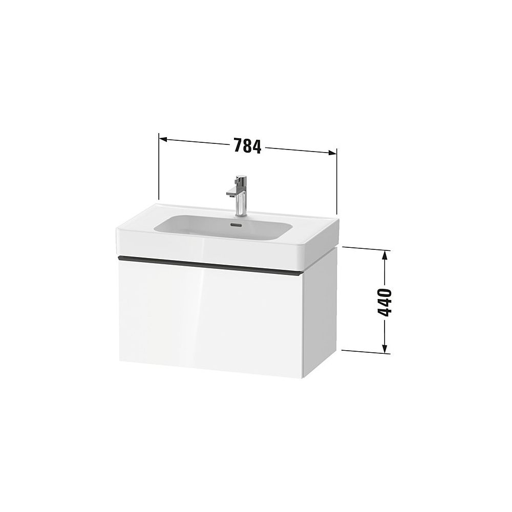 Duravit D-Neo Waschtischunterbau wandhäng. 452x784x440mm Eiche Marmoriert Matt... DURAVIT-DE4277004550000 4067116347678 (Abb. 2)