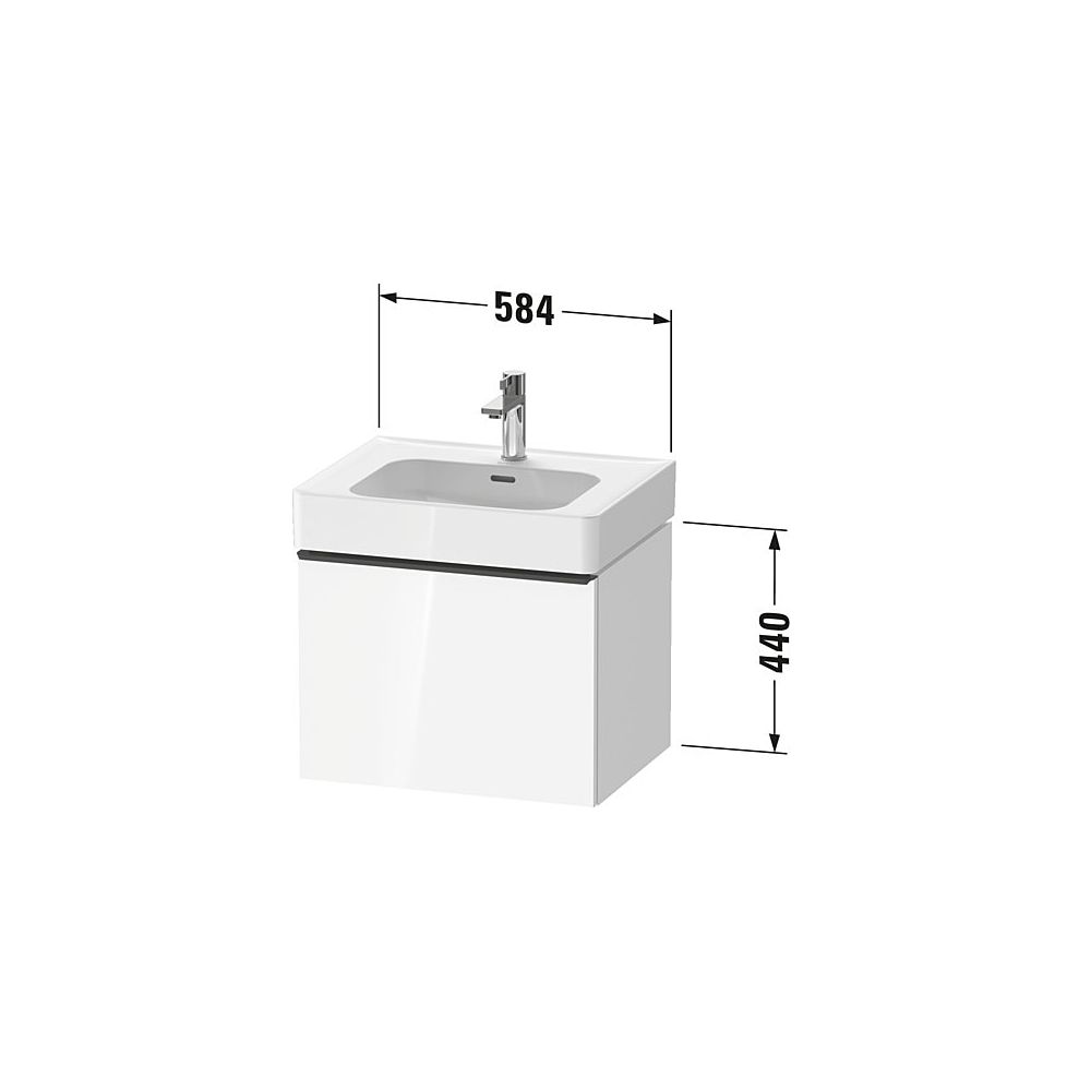 Duravit D-Neo Waschtischunterbau wandh. 452x584x440mm, Eiche Mar. Matt, Griff ... DURAVIT-DE4276010550000 4067116347630 (Abb. 2)