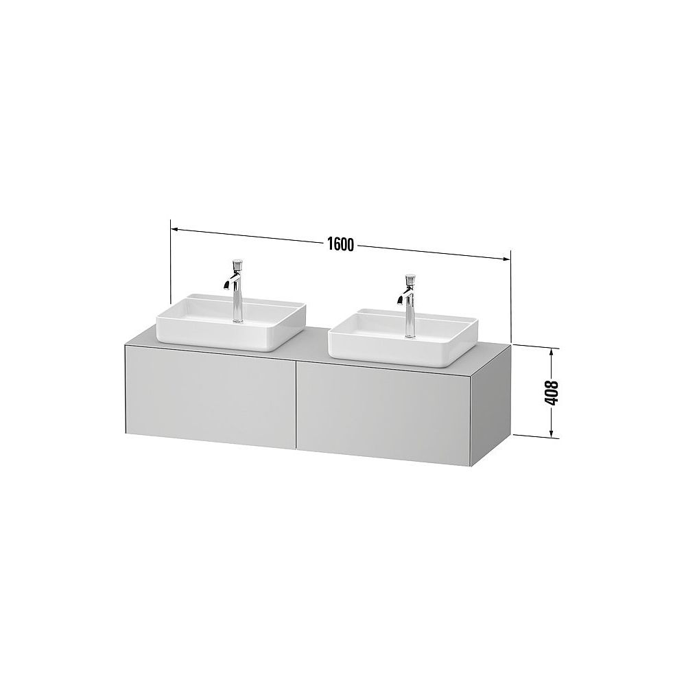 Duravit White Tulip Konsolen-WTU wandh 550x1600x408mm B/M mit KSP Eiche Natur ... DURAVIT-WT4865BH5920010 4063382918857 (Abb. 2)