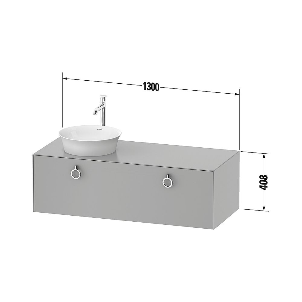 Duravit White Tulip Konsolenwaschtischunterbau wandh 550x1300x408mm R/M KSP AM... DURAVIT-WT4982R77850010 4063382546692 (Abb. 2)
