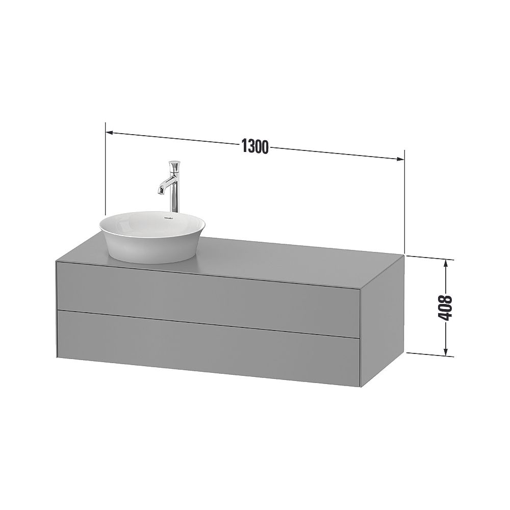 Duravit White Tulip Konsolenwaschtischunterbau wandh. 550x1300x408mm M mit KSP... DURAVIT-WT4987MH5920010 4063382860064 (Abb. 2)