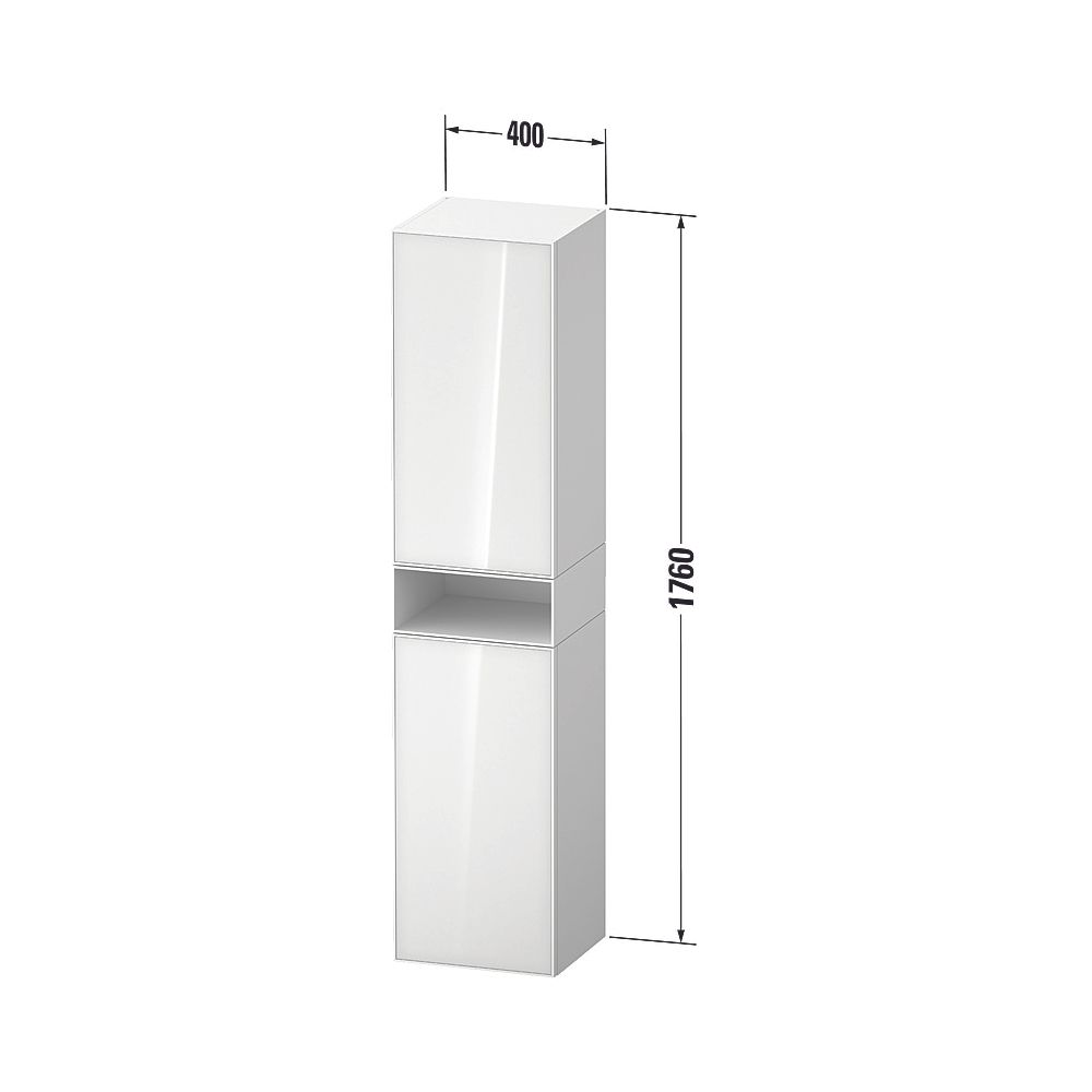 Duravit Zencha Hochschrank Dekor 360x400x1760mm Natur Eiche Matt/Taupe SM, 2 T... DURAVIT-ZE1353L30830000 4063382830807 (Abb. 2)