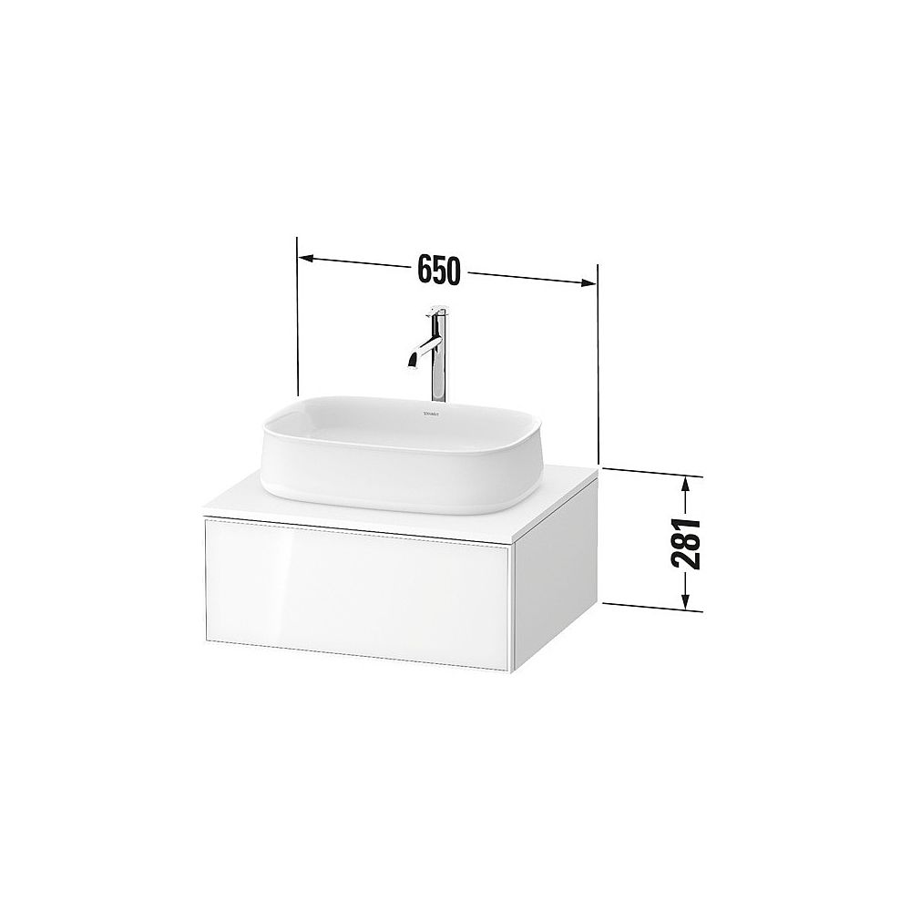 Duravit Zencha Konsolenwaschtischunterbau wandh. 550x650x281mm Eiche Mattschwa... DURAVIT-ZE4810016830000 4063382840332 (Abb. 2)