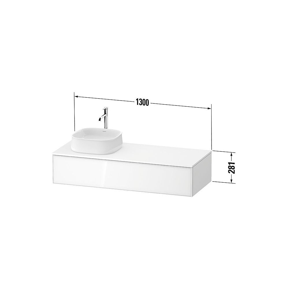 Duravit Zencha Konsolen-WTU wandh. 550x1300x281mm R, Schwarz Linienstruktur, G... DURAVIT-ZE4812R63800000 4063382841490 (Abb. 2)
