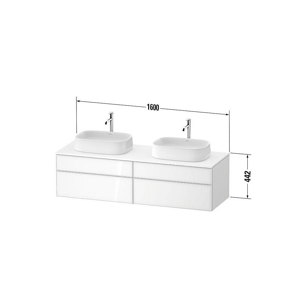 Duravit Zencha Konsolen-WTU wandh. 550x1600x442mm B, Eiche Mattschwarz/Taupe S... DURAVIT-ZE4825B16830000 4063382839404 (Abb. 2)