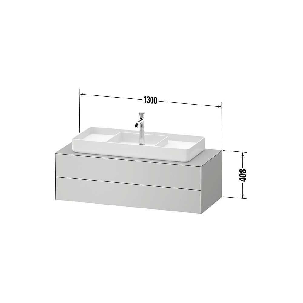 Duravit White Tulip Konsolenwaschtischunterbau wandh. 550x1300x408mm M mit KSP... DURAVIT-WT4987MH5920010 4063382860064 (Abb. 3)