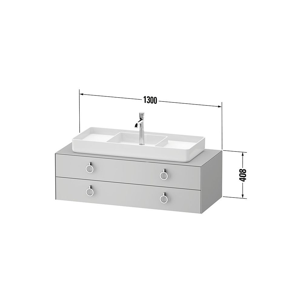 Duravit White Tulip Konsolenwaschtischunterbau wandh 550x1300x408mm R/M KSP AM... DURAVIT-WT4992R77390010 4063382789631 (Abb. 3)