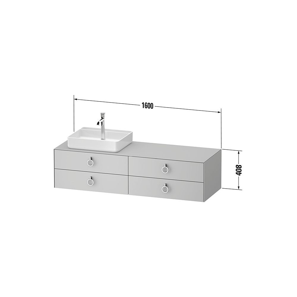 Duravit White Tulip Konsolen-WTU wandh 550x1600x408mm L/M mit KSP Eiche Natur ... DURAVIT-WT4995LH5390010 4063382932327 (Abb. 3)