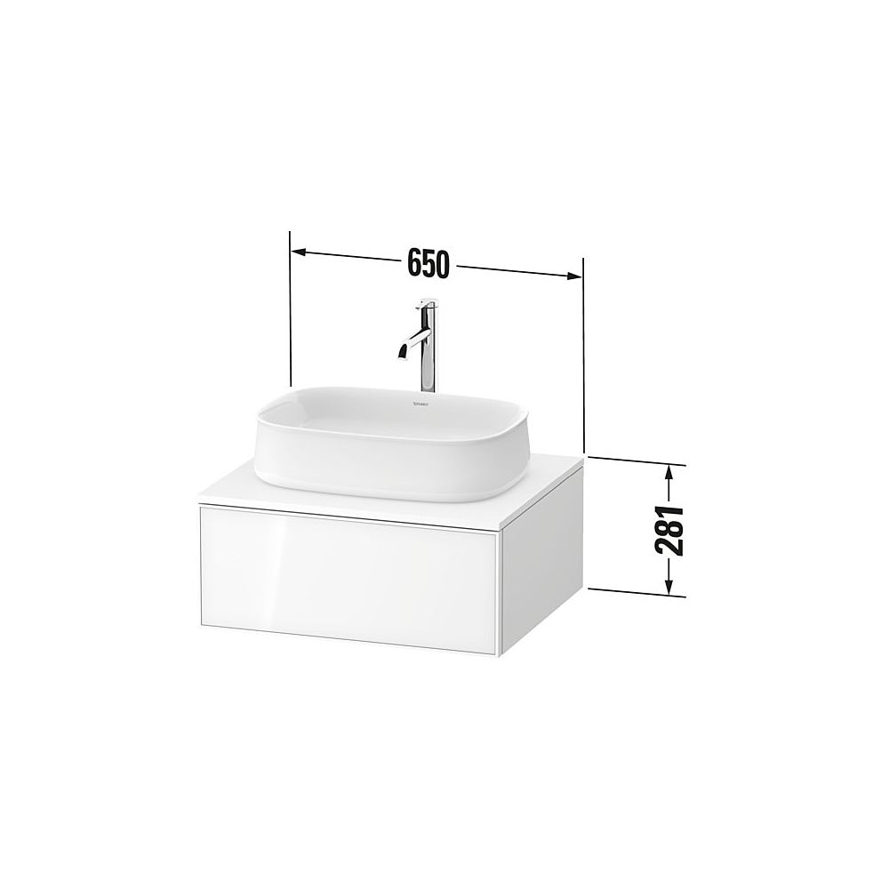 Duravit Zencha Konsolenwaschtischunterbau wandh. 550x650x281mm Eiche Mattschwa... DURAVIT-ZE4810016830000 4063382840332 (Abb. 3)