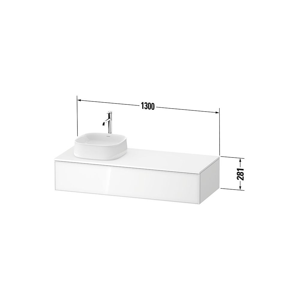 Duravit Zencha Konsolen-WTU wandh. 550x1300x281mm R, Schwarz Linienstruktur, G... DURAVIT-ZE4812R63800000 4063382841490 (Abb. 3)
