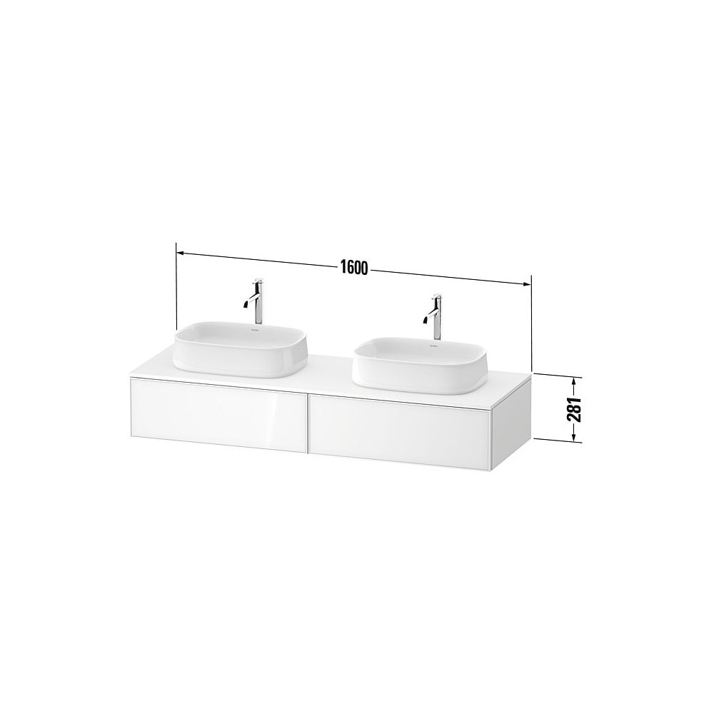 Duravit Zencha Konsolen-WTU wandh 550x1600x281mm B, Schwarz Linienstr./Graphit... DURAVIT-ZE4815B63800000 4063382843883 (Abb. 3)