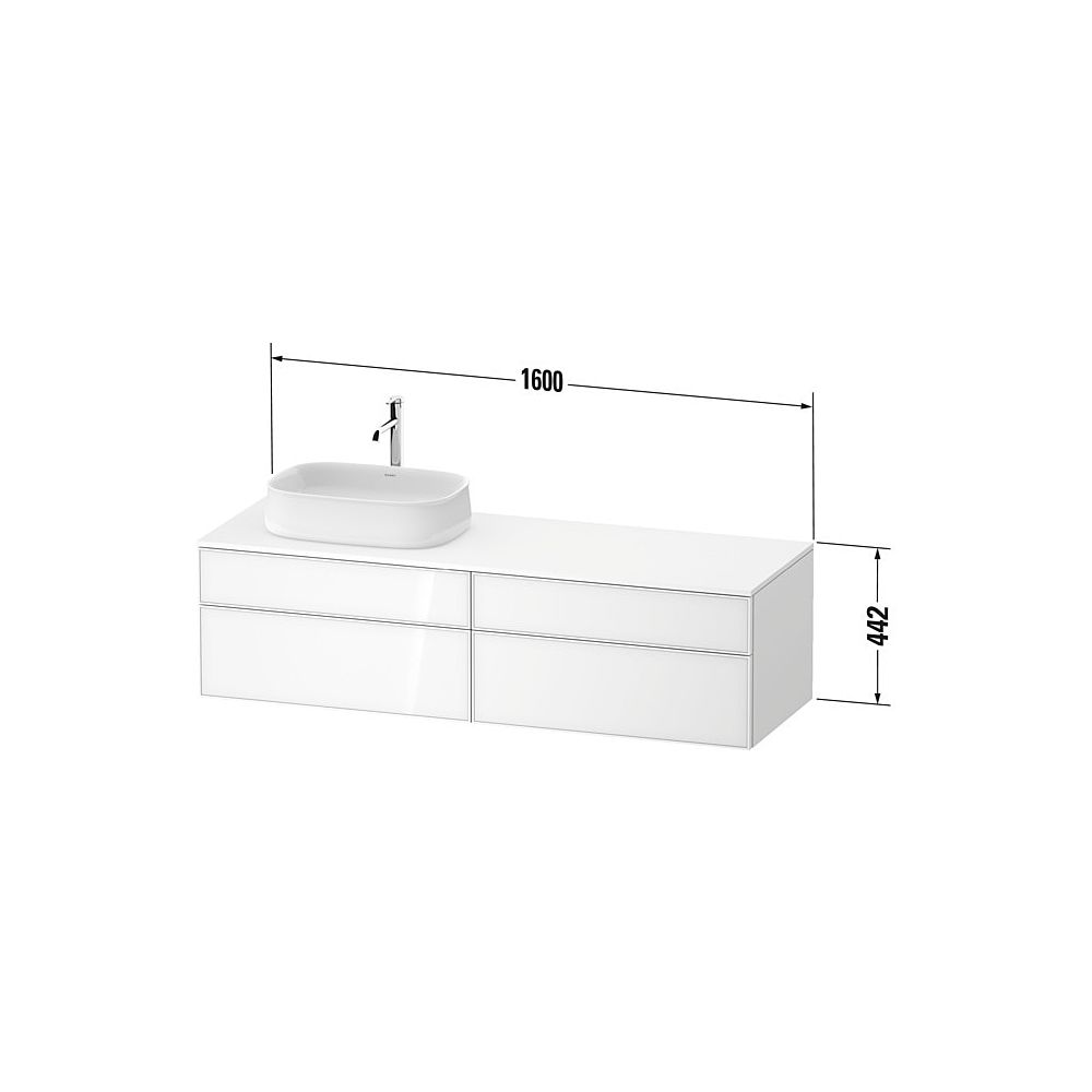 Duravit Zencha Konsolen-WTU wandh. 550x1600x442mm L, Natur Eiche Matt/Graphit ... DURAVIT-ZE4824L30800000 4063382837103 (Abb. 3)