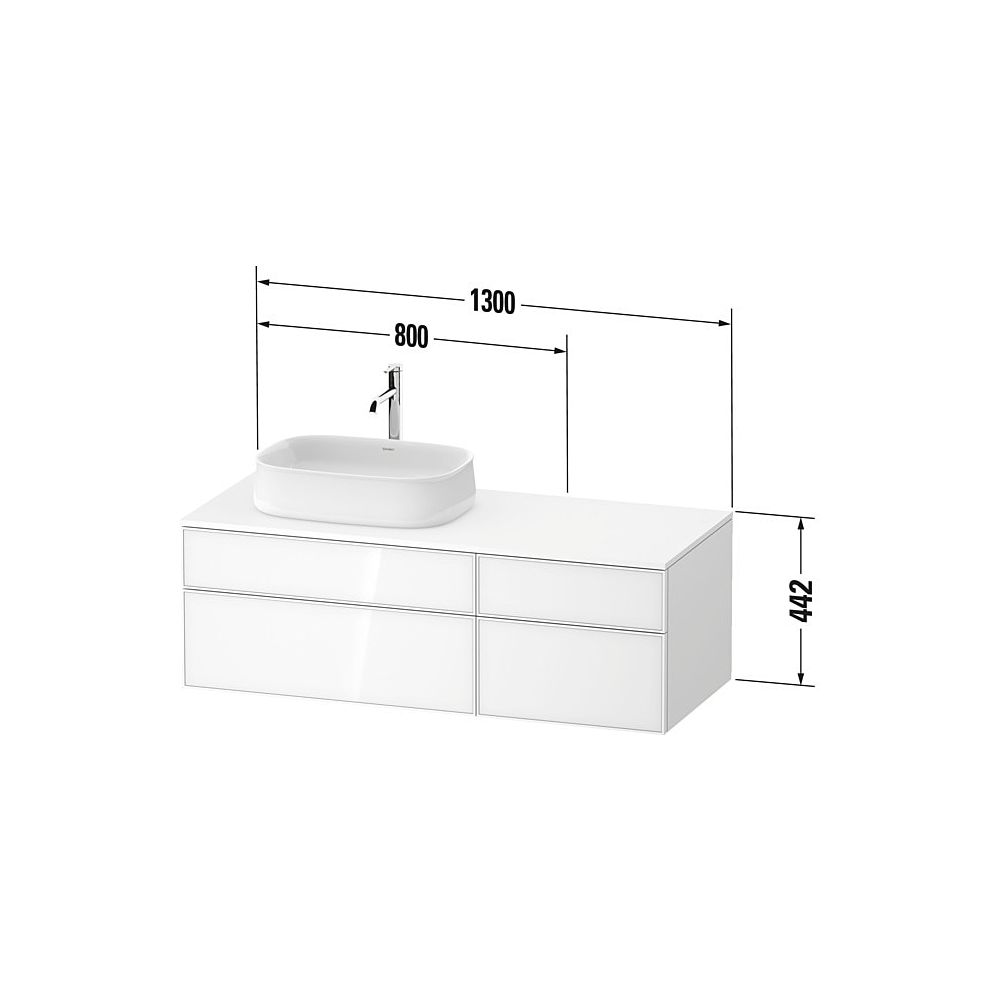 Duravit Zencha Konsolen-WTU wandh 550x1300x442mm Schwarz Linienstr./Graphit SM... DURAVIT-ZE4826063800000 4063382833457 (Abb. 3)