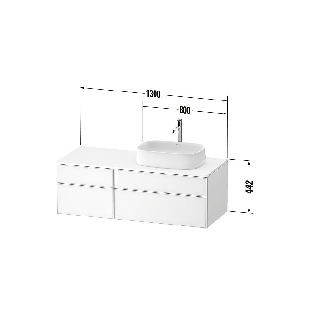 Duravit Zencha Konsolen-WTU wandh 550x1300x442mm Schwarz Linienstr./Taupe SM G... DURAVIT-ZE4827063830000 4063382833808 (Abb. 3)