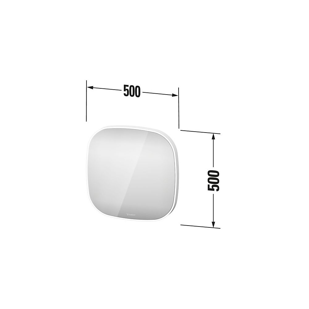 Duravit Zencha Spiegel Wandmontage 50x500x500mm, Weiß, LED, 20W, Betätigung S... DURAVIT-ZE7055000000100 4063382829535 (Abb. 11)