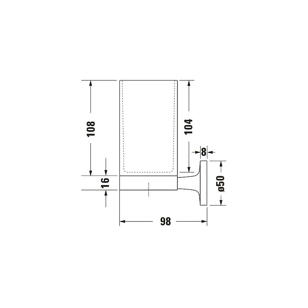 Duravit Starck T Zahnputzbecher doppelt wandhäng., Position R L, 170x98x140mm, Bron... DURAVIT-0099480400 4067116087215 (Abb. 5)