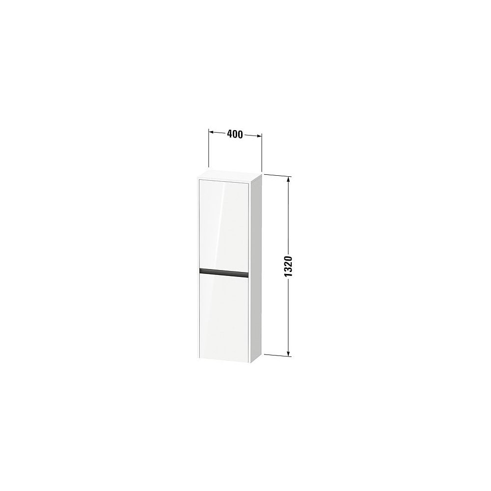 Duravit Ketho.2 Halbhochschrank Dekor 240x400x1320mm Nusb.dunkel Matt, 2 Türen... DURAVIT-K21319R21210000 4063382817792 (Abb. 2)