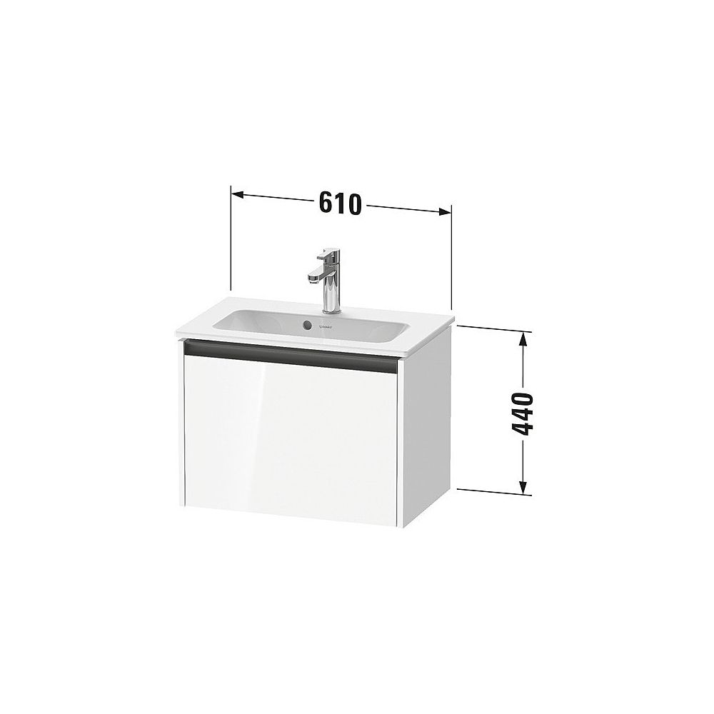 Duravit Ketho.2 Waschtischunterbau wandh. 390x610x440mm, Compact Leinen Matt, ... DURAVIT-K25055075750000 4063382812605 (Abb. 2)