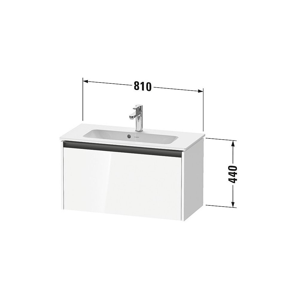 Duravit Ketho.2 Waschtischunterbau wandh. 390x810x440mm, Compact Betongrau Mat... DURAVIT-K25056007070000 4063382812643 (Abb. 2)