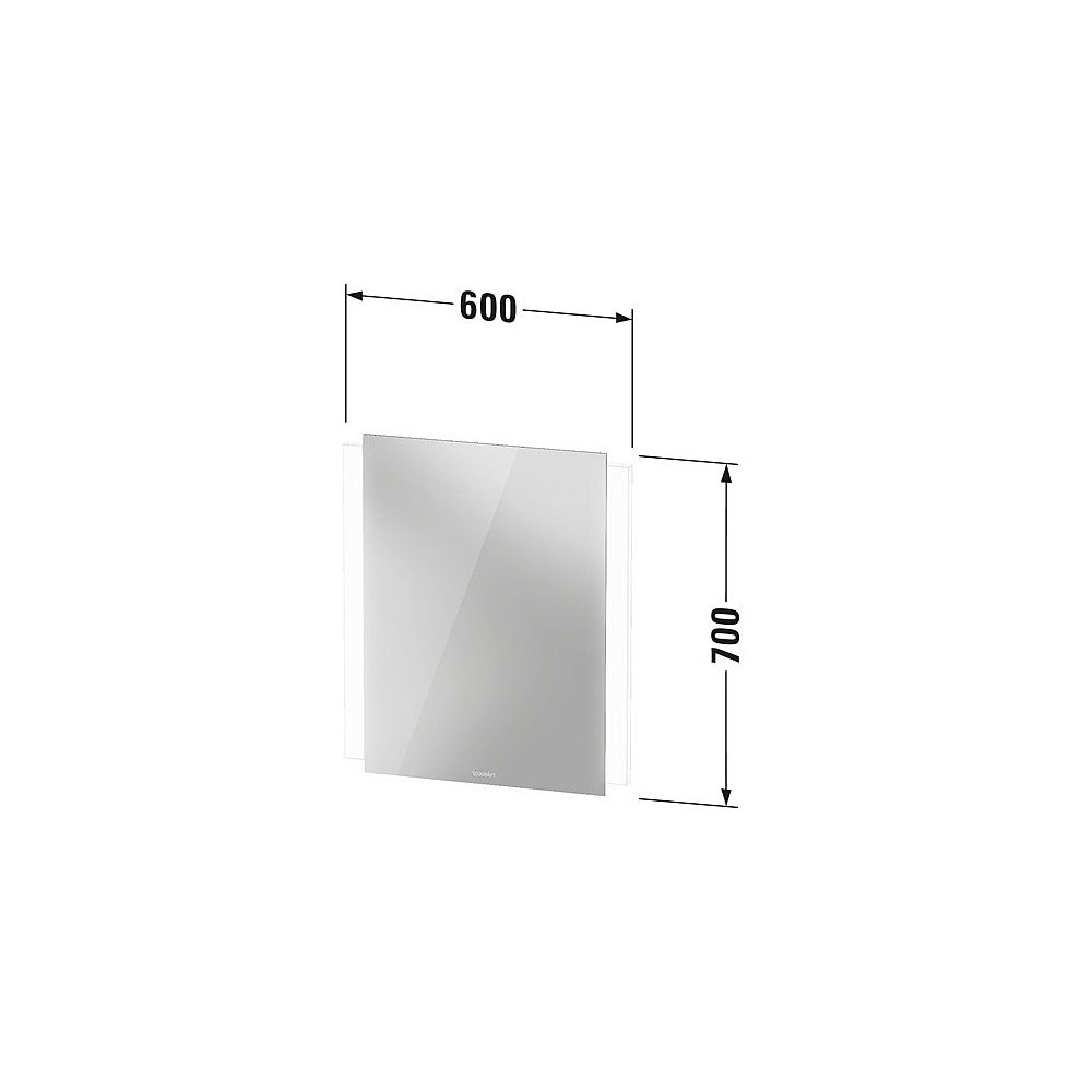 Duravit Ketho.2 Spiegel Wandmontage 33x600x700mm, Mattweiß, LED, 18W, Betätig... DURAVIT-K27071000000000 4063382812964 (Abb. 11)
