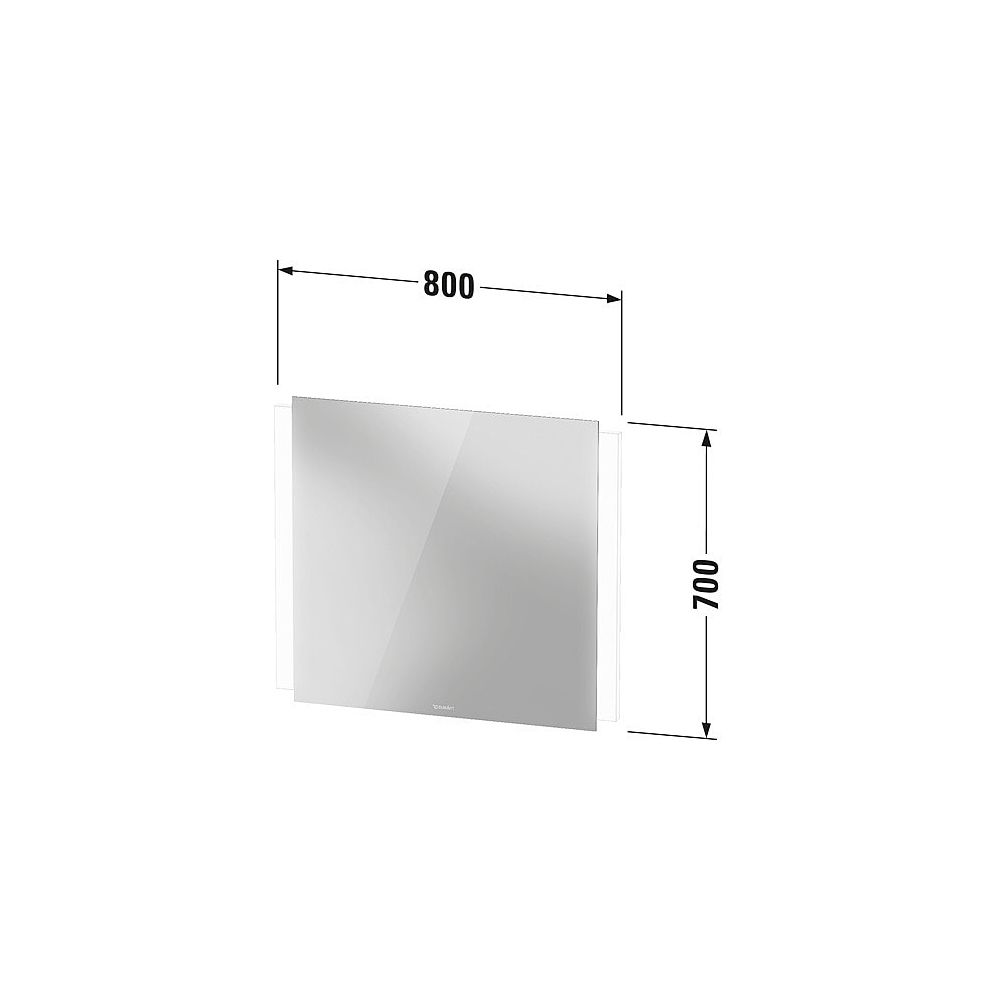 Duravit Ketho.2 Spiegel Wandmontage 33x800x700mm, Mattweiß, LED, 18W, Betätigu... DURAVIT-K27072000000000 4063382818522 (Abb. 2)