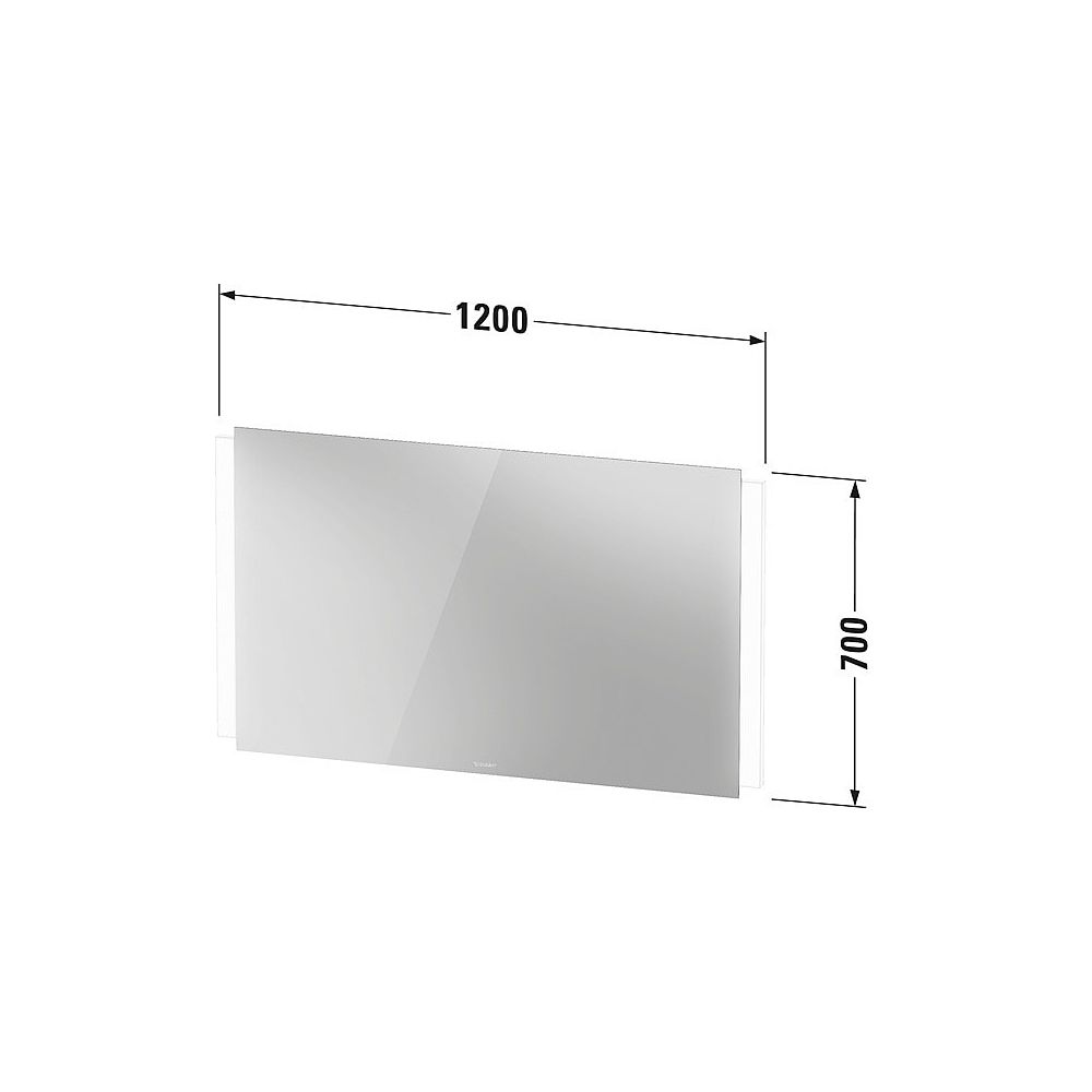 Duravit Ketho.2 Spiegel Wandmontage 33x1200x700mm, Mattweiß, LED, 18W, Betätig... DURAVIT-K27074000000000 4063382818645 (Abb. 2)