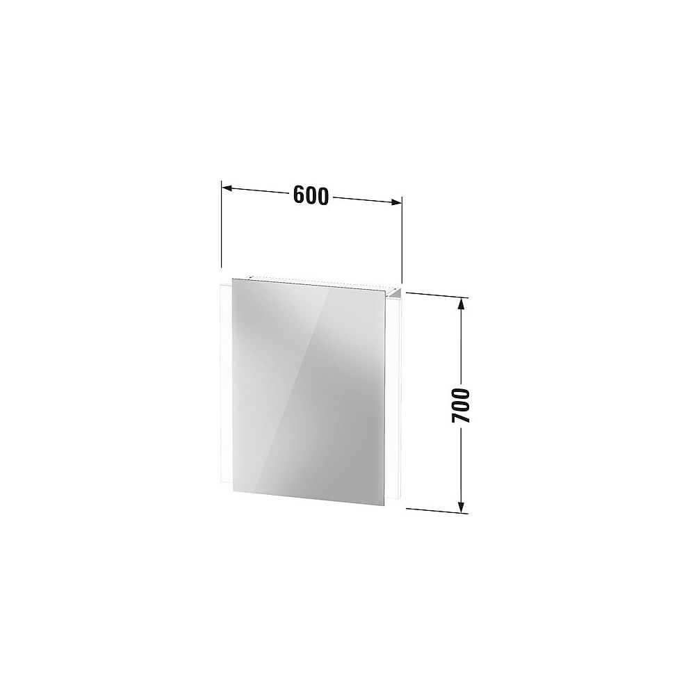 Duravit Ketho.2 Spiegelschrank Wandmontage 157x600x700mm, Weiß, 1 Tür L LKZ0, ... DURAVIT-K27135L00000010 4063382818140 (Abb. 6)