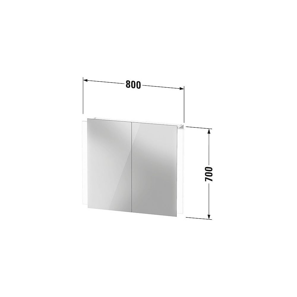 Duravit Ketho.2 Spiegelschrank Wandmontage 157x800x700mm, Weiß, 2 Türen L/R LK... DURAVIT-K27136000000000 4063382811875 (Abb. 2)