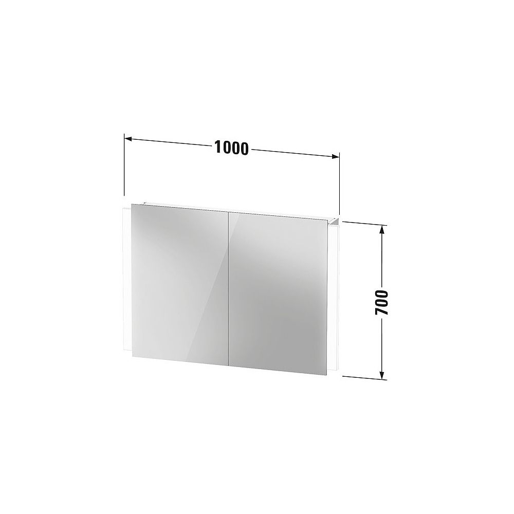 Duravit Ketho.2 Spiegelschrank Wandmontage 157x1000x700mm, Weiß, 2 Türen L/R L... DURAVIT-K27137000002000 4063382812094 (Abb. 3)