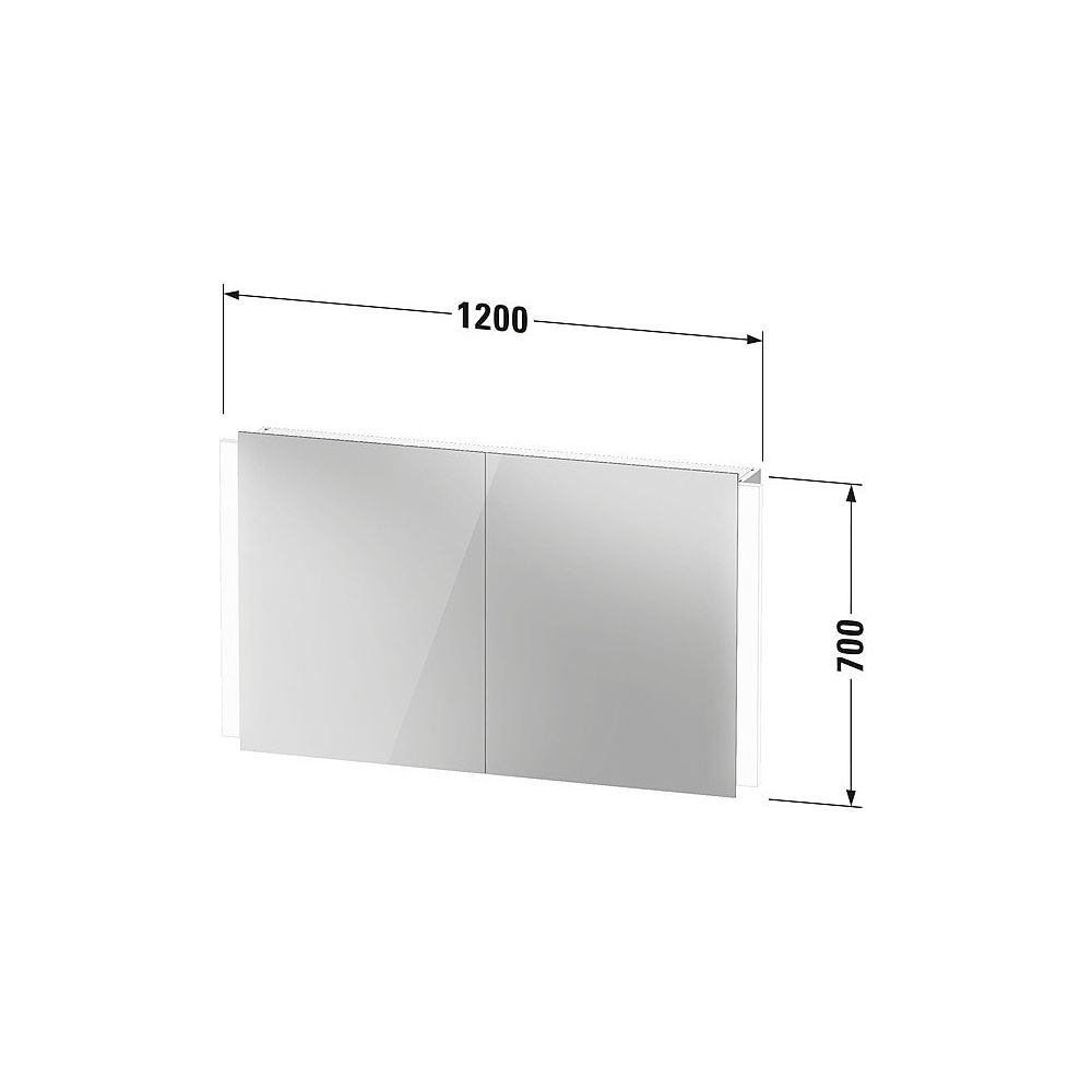 Duravit Ketho.2 Spiegelschrank Wandmontage 157x1200x700mm, Weiß, 2 Türen L/R L... DURAVIT-K27138000002000 4063382818874 (Abb. 8)