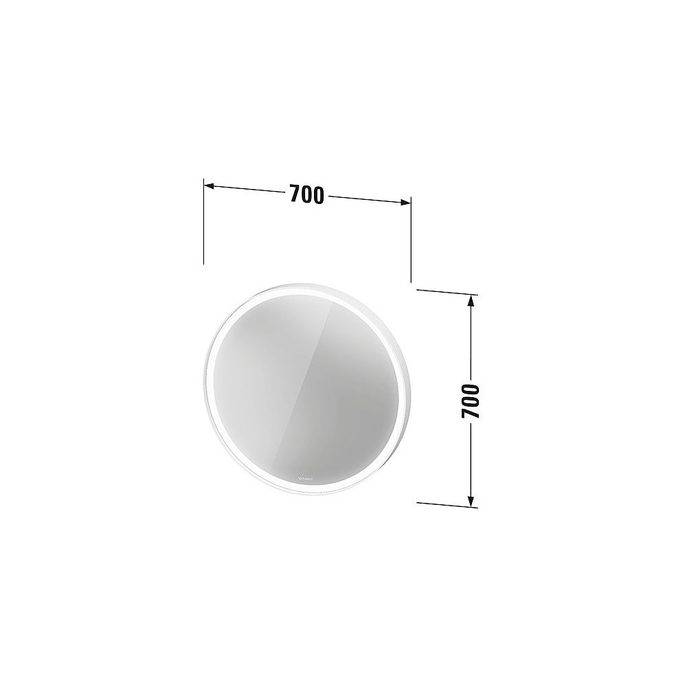 Duravit L-Cube Spiegel Wandmontage 67x700x700mm, Weiß, LED, 18W, Betätigung Se... DURAVIT-LC7375018180100 4067116102109 (Abb. 2)