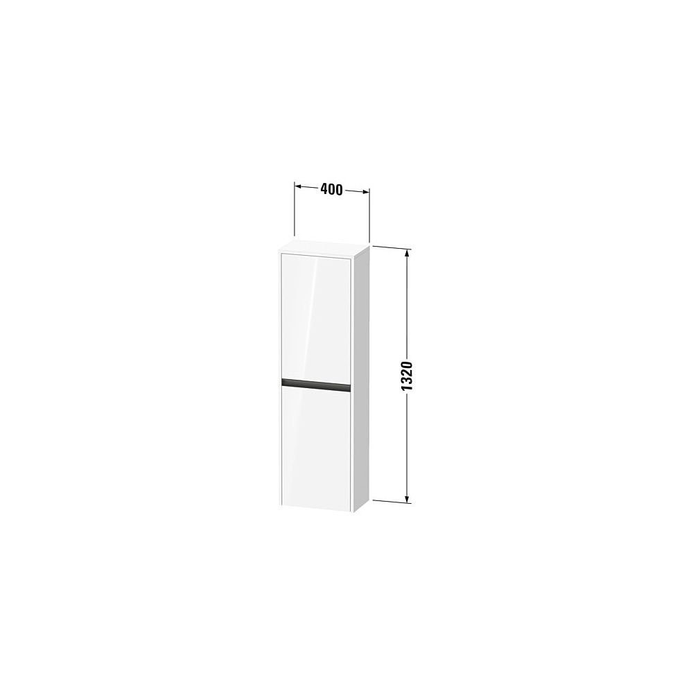 Duravit Ketho.2 Halbhochschrank Dekor 240x400x1320mm Nusb.dunkel Matt, 2 Türen... DURAVIT-K21319R21210000 4063382817792 (Abb. 3)