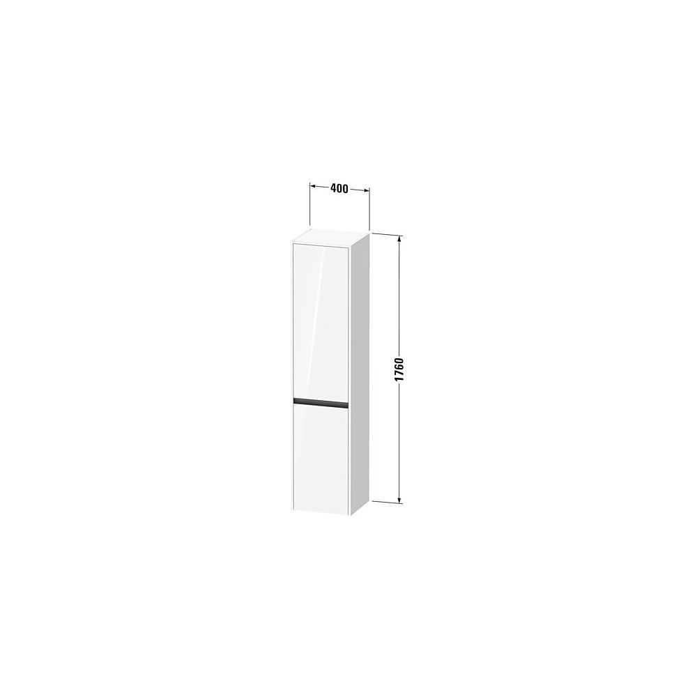 Duravit Ketho.2 Hochschrank Dekor 360x400x1760mm Basalt Matt, 2 Türen L, Griff... DURAVIT-K21329L43430000 4063382817754 (Abb. 7)