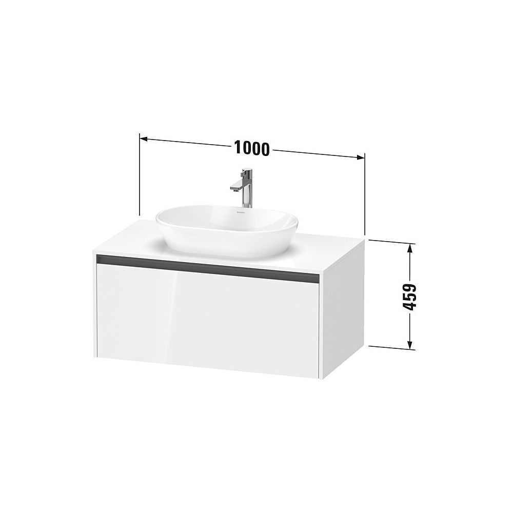 Duravit Ketho.2 Konsolenwaschtischunterbau wandh 550x1000x459mm Eiche Marmorie... DURAVIT-K24886055550000 4067116350319 (Abb. 2)