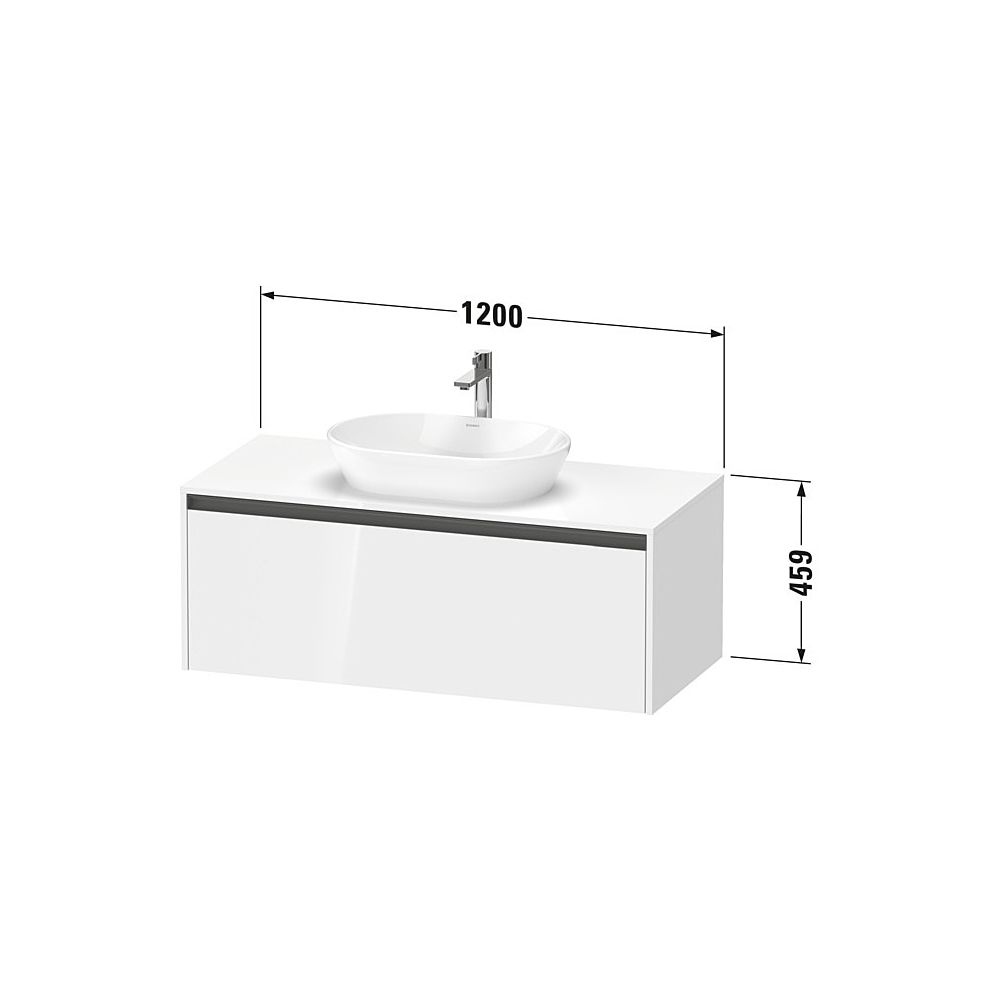 Duravit Ketho.2 Konsolenwaschtischunterbau wandh 550x1200x459mm Eiche Marmorie... DURAVIT-K24887055550000 4067116350425 (Abb. 2)
