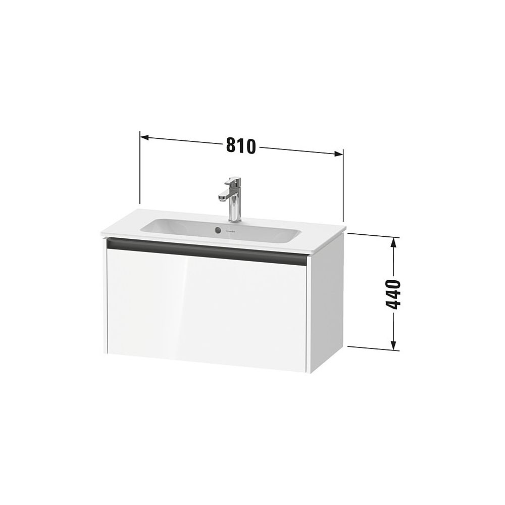 Duravit Ketho.2 Waschtischunterbau wandh. 390x810x440mm, Compact Betongrau Mat... DURAVIT-K25056007070000 4063382812643 (Abb. 3)