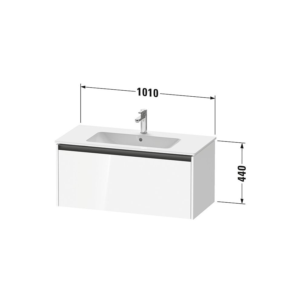 Duravit Ketho.2 Waschtischunterbau wandh. 480x1010x440mm, Eiche Mar. Matt, Gri... DURAVIT-K25064055550000 4067116356922 (Abb. 2)