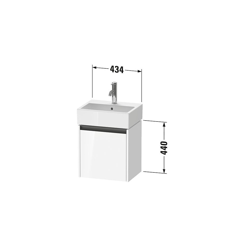 Duravit Ketho.2 Waschtischunterbau wandh. 338x434x440mm, R, Eiche Marmoriert M... DURAVIT-K25070R55550000 4067116357004 (Abb. 2)