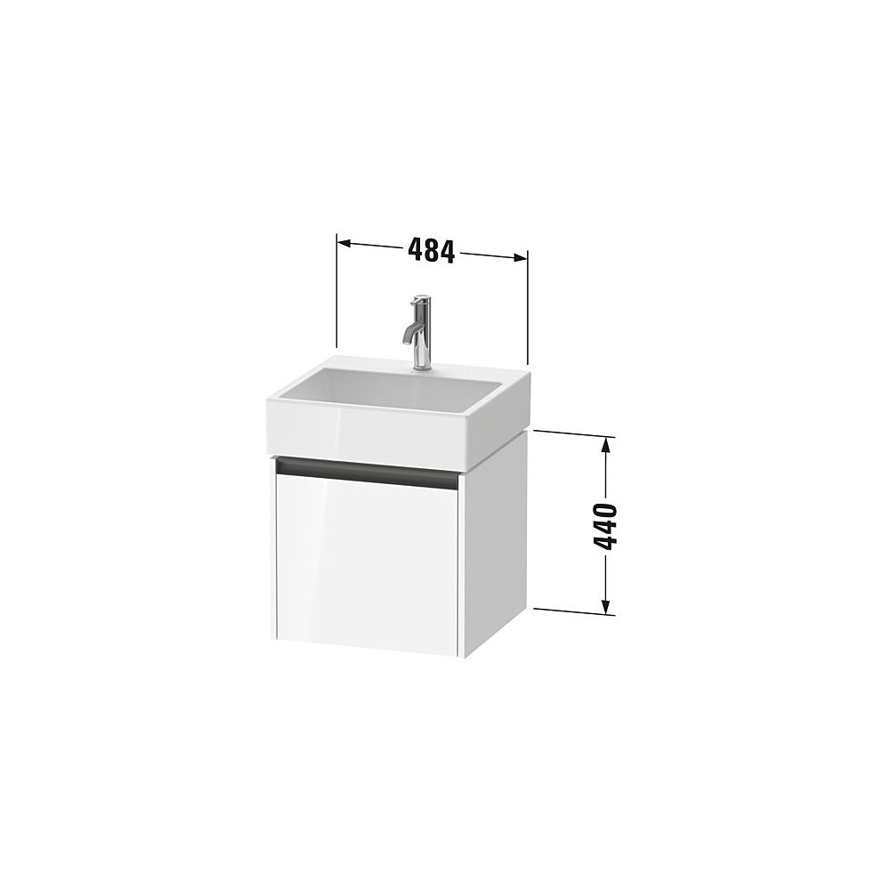 Duravit Ketho.2 Waschtischunterbau wandhäng. 460x484x440mm, Taupe SM, Griff An... DURAVIT-K25074083830000 4063382823373 (Abb. 3)