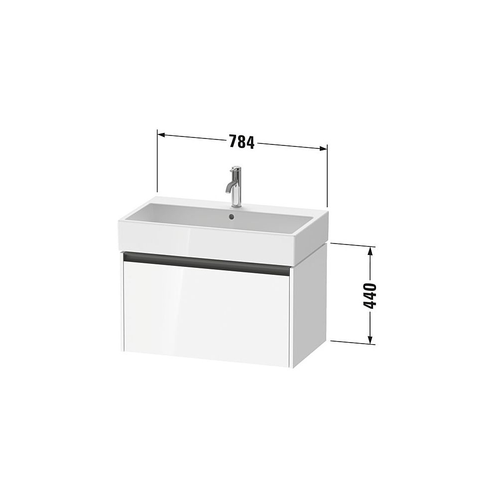 Duravit Ketho.2 Waschtischunterbau wandh. 460x784x440mm, Eiche Marmoriert Matt... DURAVIT-K25077055550000 4067116357349 (Abb. 2)